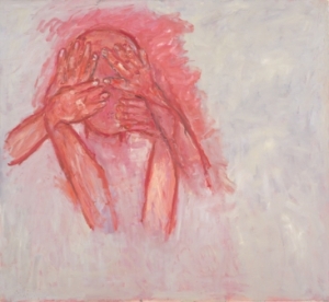 Susan Rothenberg, Crying, 2003, Oil on canvas. 58 1/2 x 63 1/2 in / 148.6. Courtesy of Waddington Galleries. x 161.3 cm